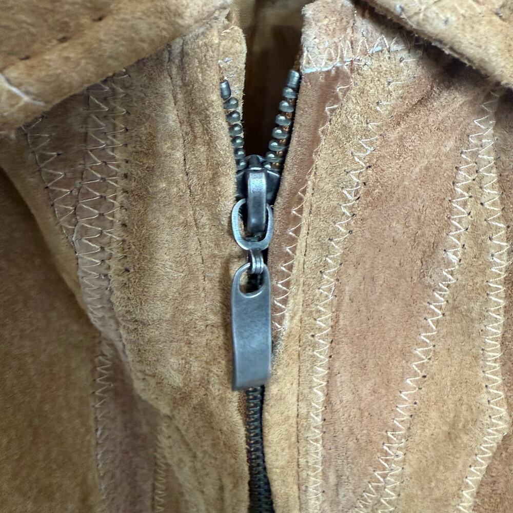 Y2k 90s Retro Vintage Leather Works Suede Patchwo… - image 7